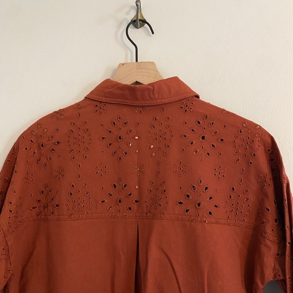 NWT Anthropologie Solitaire Eyelet Detailed Shacket, Small. - Picture 6 of 6